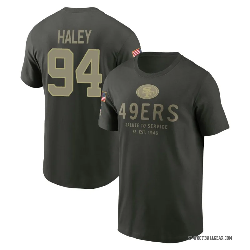 Charles Haley Men's Green San Francisco 49ers Forest/ 2025 Salute to Service Sideline Primary Edge T-Shirt