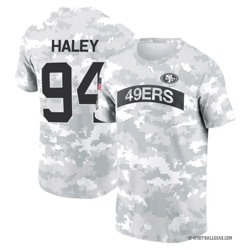 Charles Haley Youth Camo San Francisco 49ers Arctic 2024 Salute to Service Performance T-Shirt