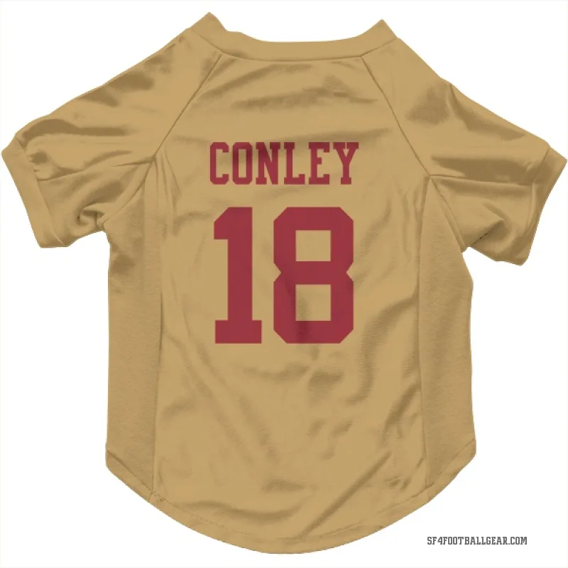 Chris Conley  Gold San Francisco 49ers  Cat & Dog Pet Jersey