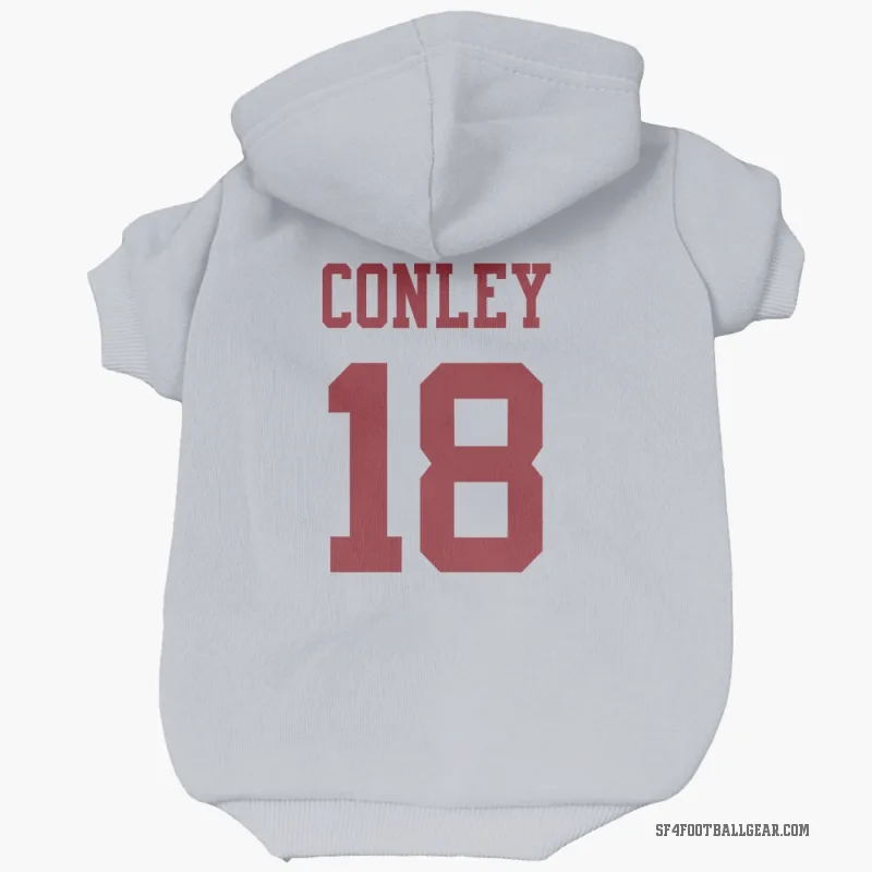Chris Conley  White San Francisco 49ers  Cat & Dog Pet Hoodie