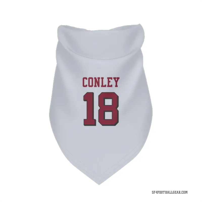 Chris Conley  White San Francisco 49ers  Rush Cat & Dog Pet Bandana