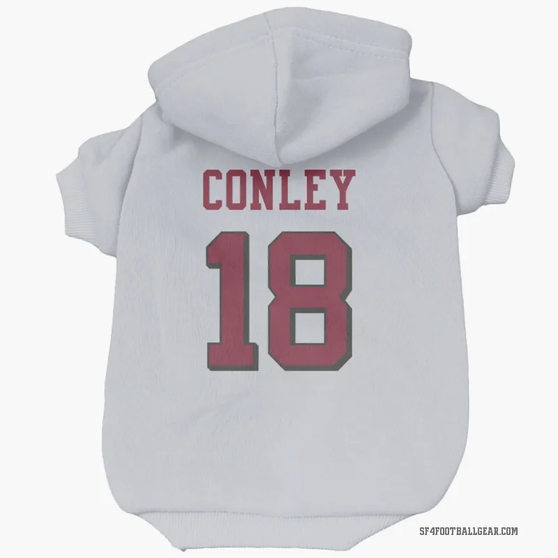 Chris Conley  White San Francisco 49ers  Rush Cat & Dog Pet Hoodie