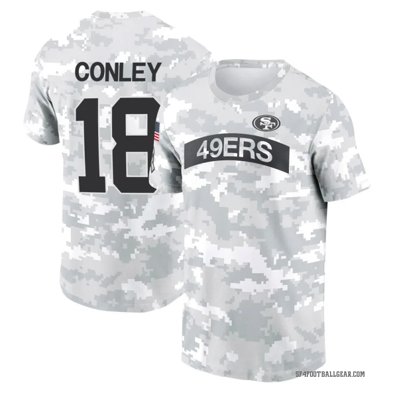 Chris Conley Youth Camo San Francisco 49ers Arctic 2024 Salute to Service Performance T-Shirt