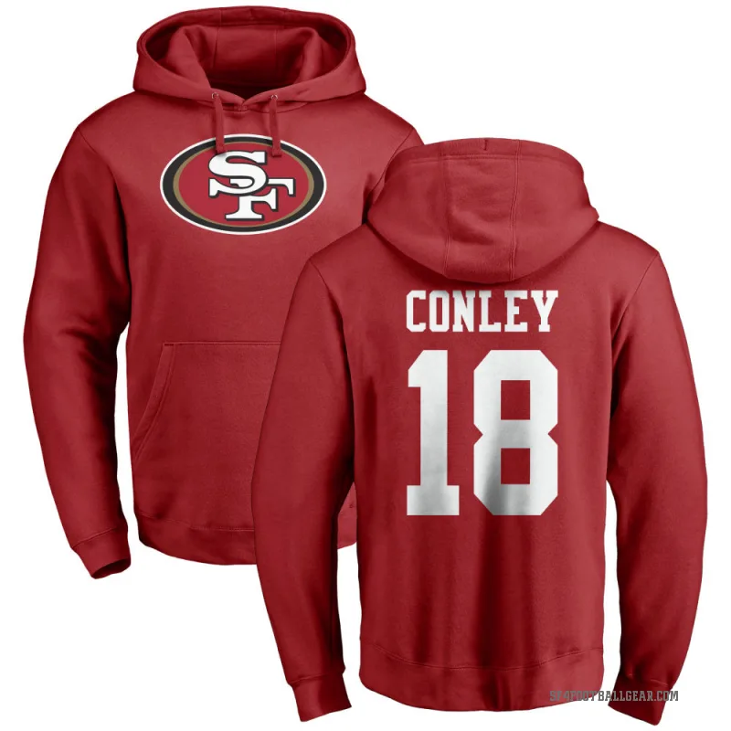 Chris Conley Youth Red San Francisco 49ers Pro Line Logo Pullover Hoodie