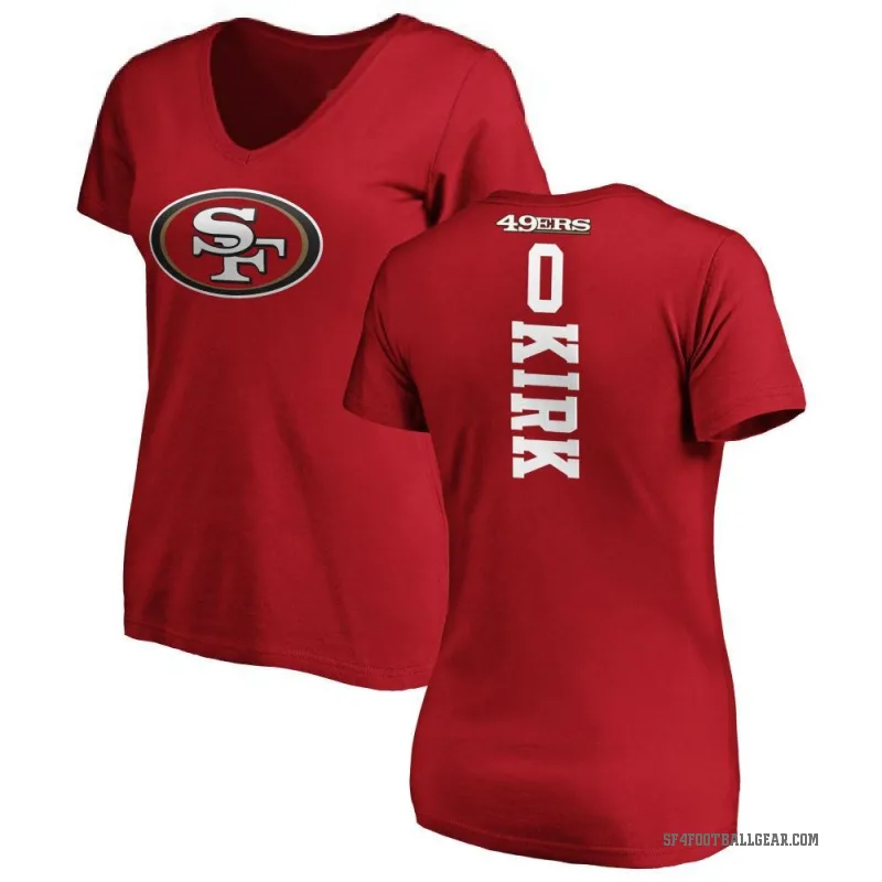 Christian Kirk Women's Red San Francisco 49ers Backer Slim Fit T-Shirt -