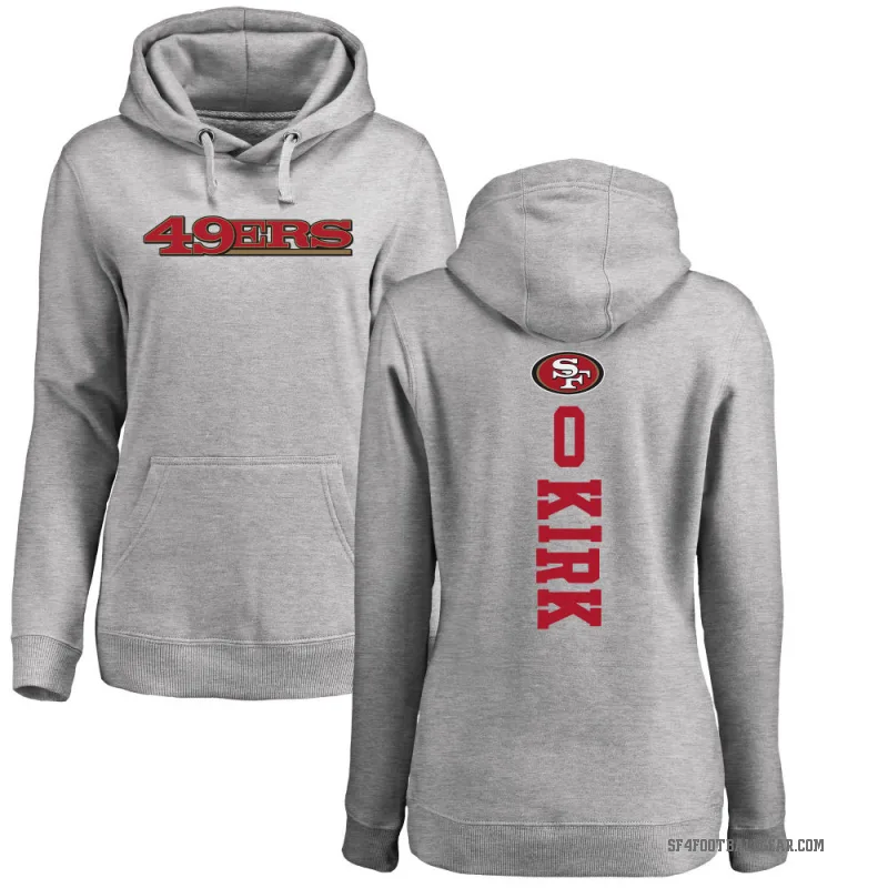 Christian Kirk Women's San Francisco 49ers Pro Line Ash Backer Pullover Hoodie