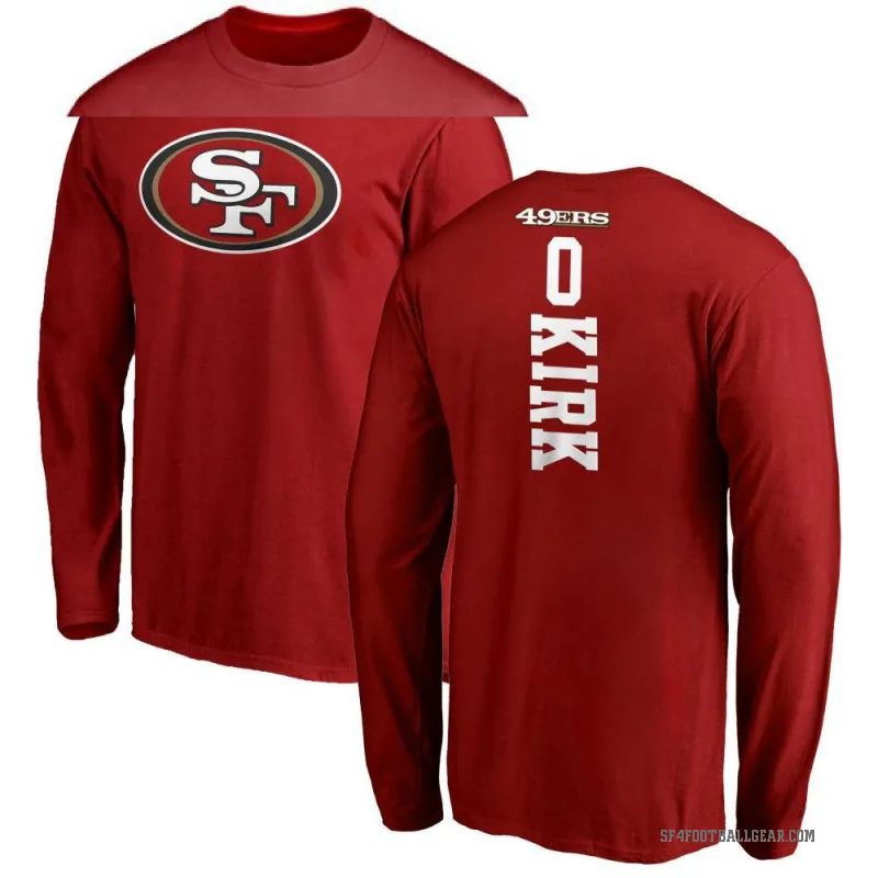 Christian Kirk Youth Red San Francisco 49ers Backer Long Sleeve T-Shirt -