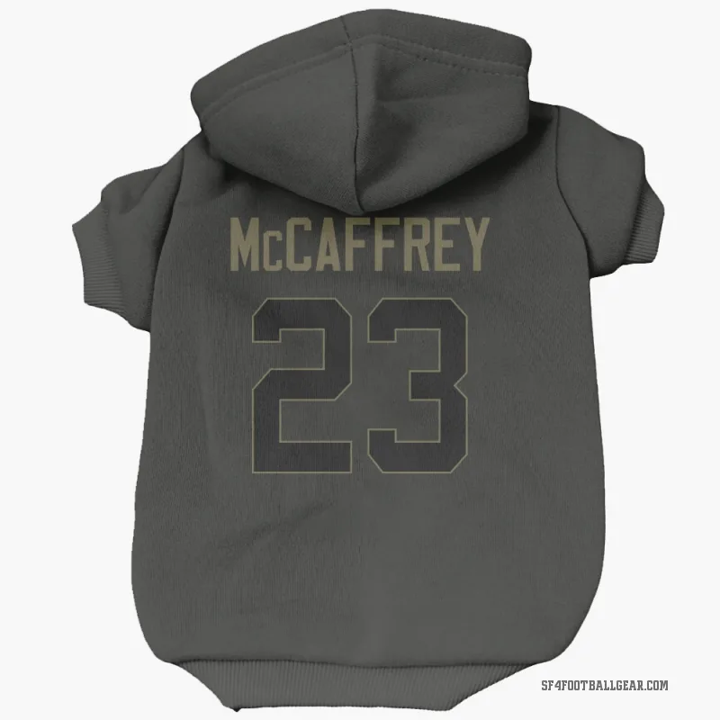 Christian McCaffrey  Black San Francisco 49ers  Service Cat & Dog Pet Hoodie