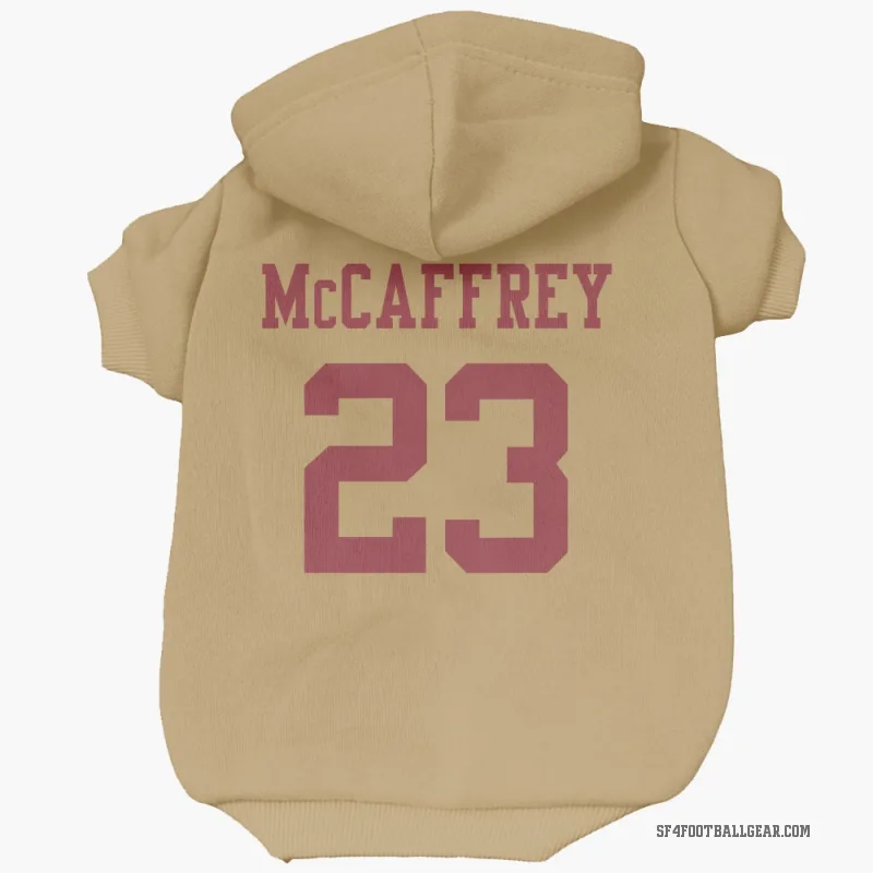 Christian McCaffrey  Gold San Francisco 49ers  Cat & Dog Pet Hoodie
