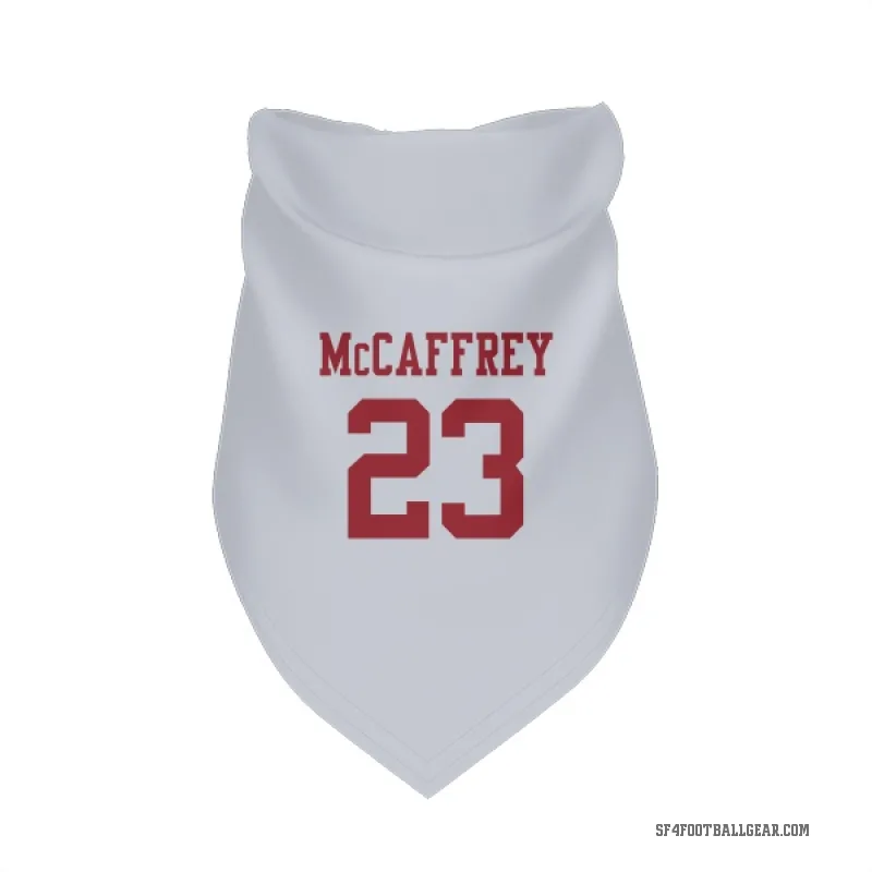 Christian McCaffrey  White San Francisco 49ers  Cat & Dog Pet Bandana