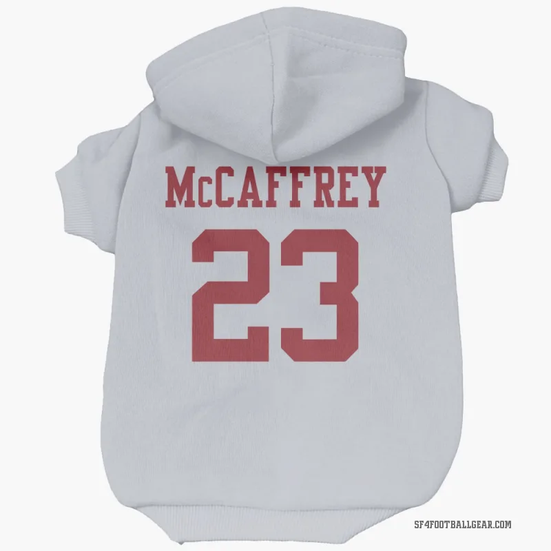 Christian McCaffrey  White San Francisco 49ers  Cat & Dog Pet Hoodie