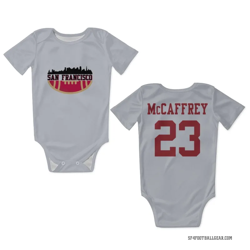 Christian McCaffrey  White San Francisco 49ers  Newborn & Infant Bodysuit