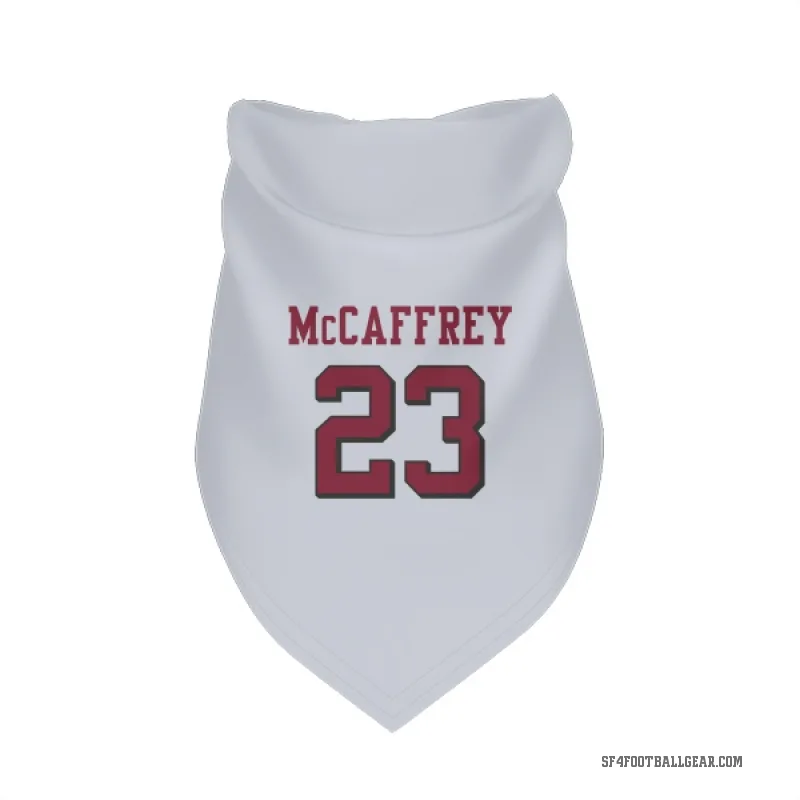 Christian McCaffrey  White San Francisco 49ers  Rush Cat & Dog Pet Bandana