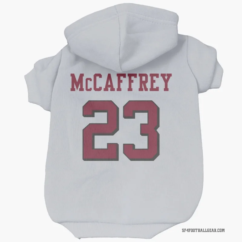 Christian McCaffrey  White San Francisco 49ers  Rush Cat & Dog Pet Hoodie