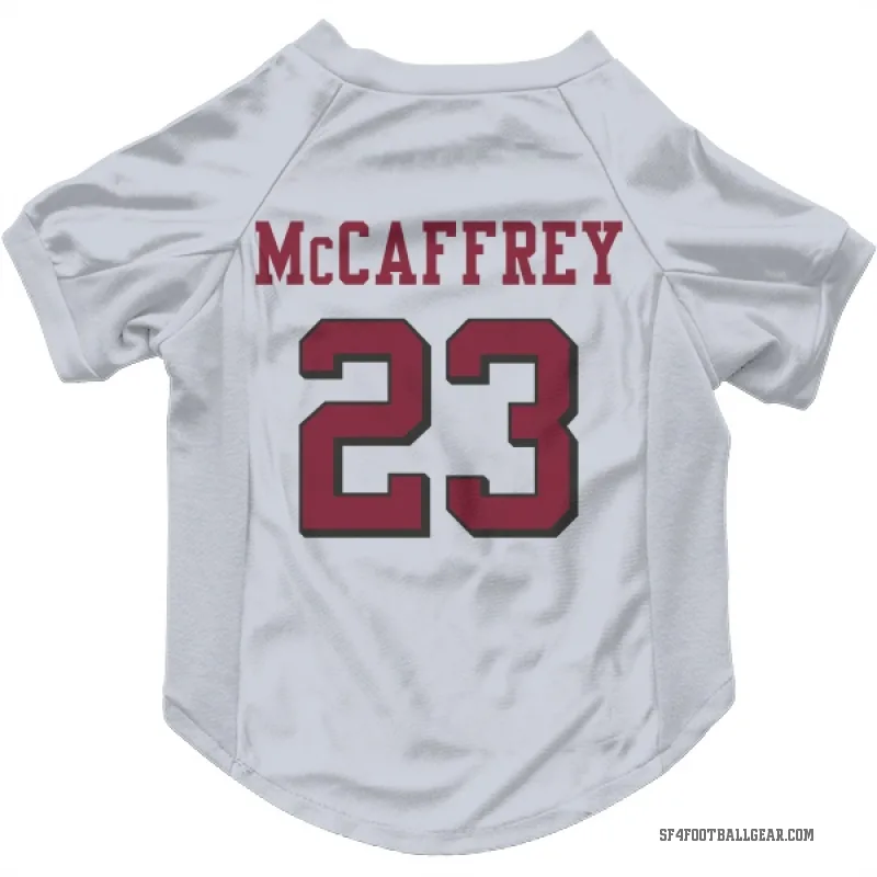 Christian McCaffrey  White San Francisco 49ers  Rush Cat & Dog Pet Jersey