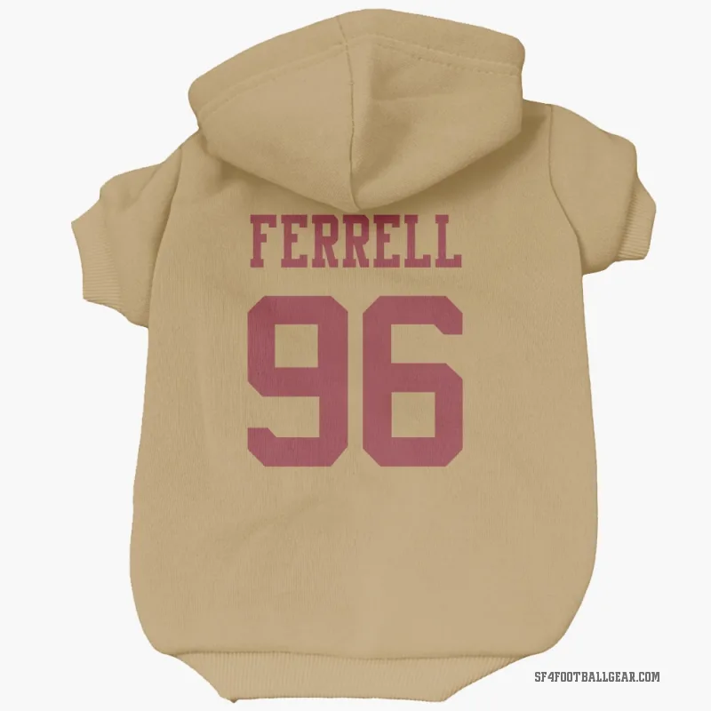 Clelin Ferrell  Gold San Francisco 49ers  Cat & Dog Pet Hoodie