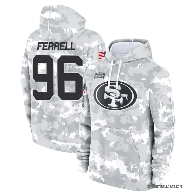 Clelin Ferrell Men's Camo San Francisco 49ers Arctic 2024 Salute to Service Club Fleece Pullover Hoodie