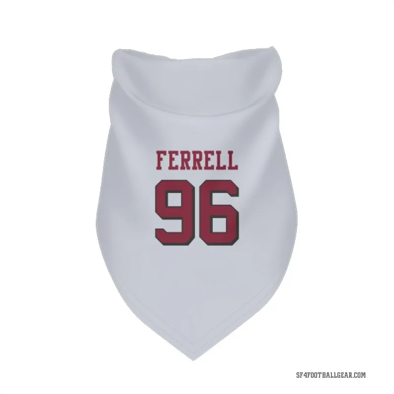 Clelin Ferrell  White San Francisco 49ers  Rush Cat & Dog Pet Bandana