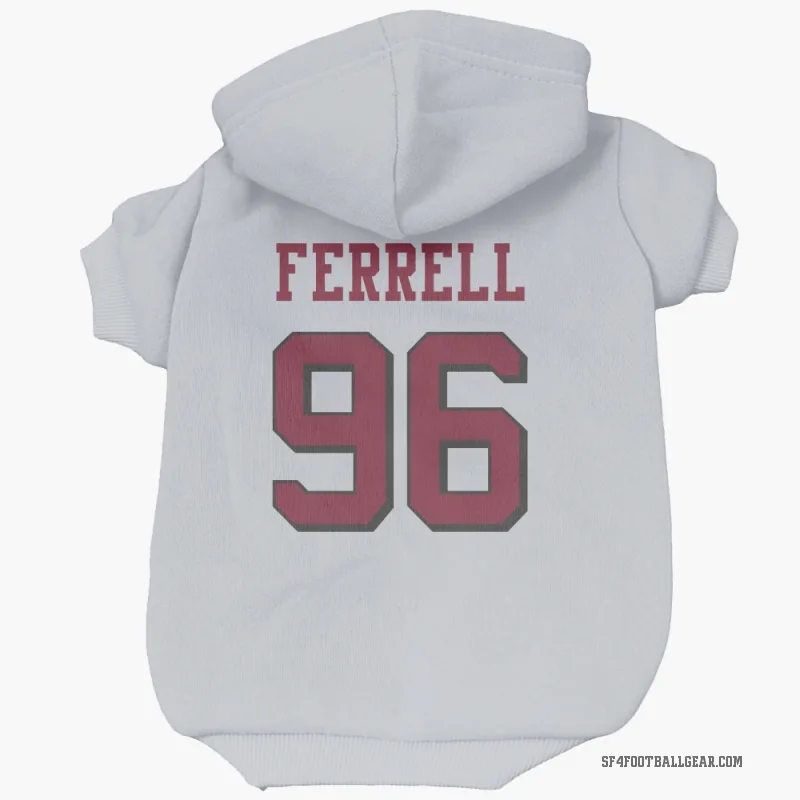 Clelin Ferrell  White San Francisco 49ers  Rush Cat & Dog Pet Hoodie