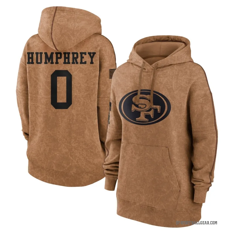 Colby Humphrey Women's Brown San Francisco 49ers 2023 Salute To Service Pullover Hoodie