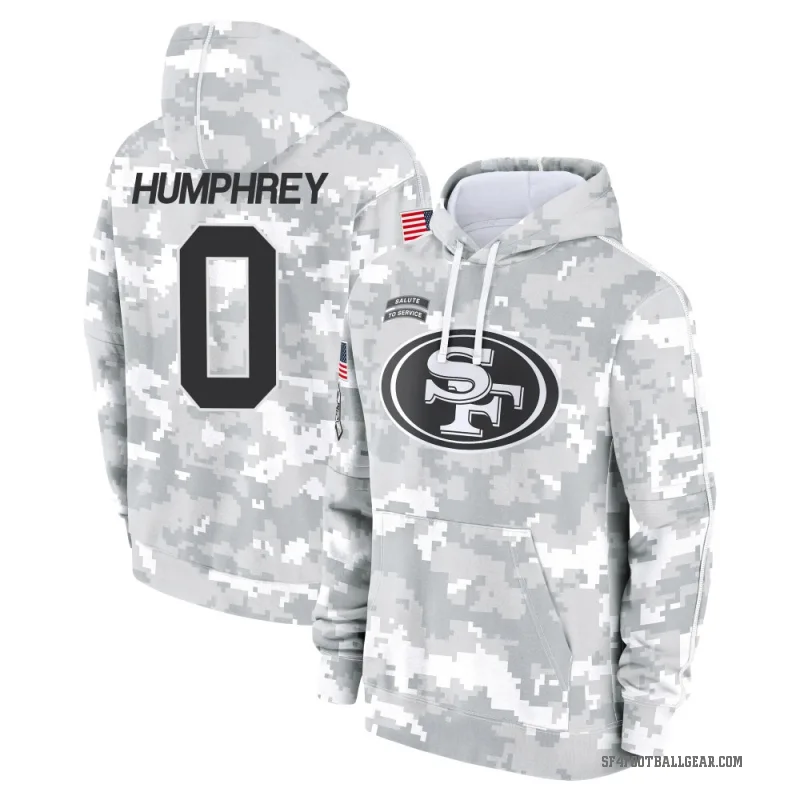 Colby Humphrey Youth Camo San Francisco 49ers Arctic 2024 Salute to Service Club Fleece Pullover Hoodie