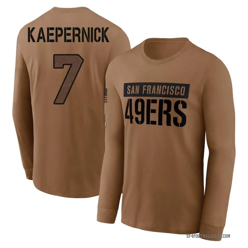 Colin Kaepernick Men's Brown San Francisco 49ers 2023 Salute To Service Long Sleeve T-Shirt