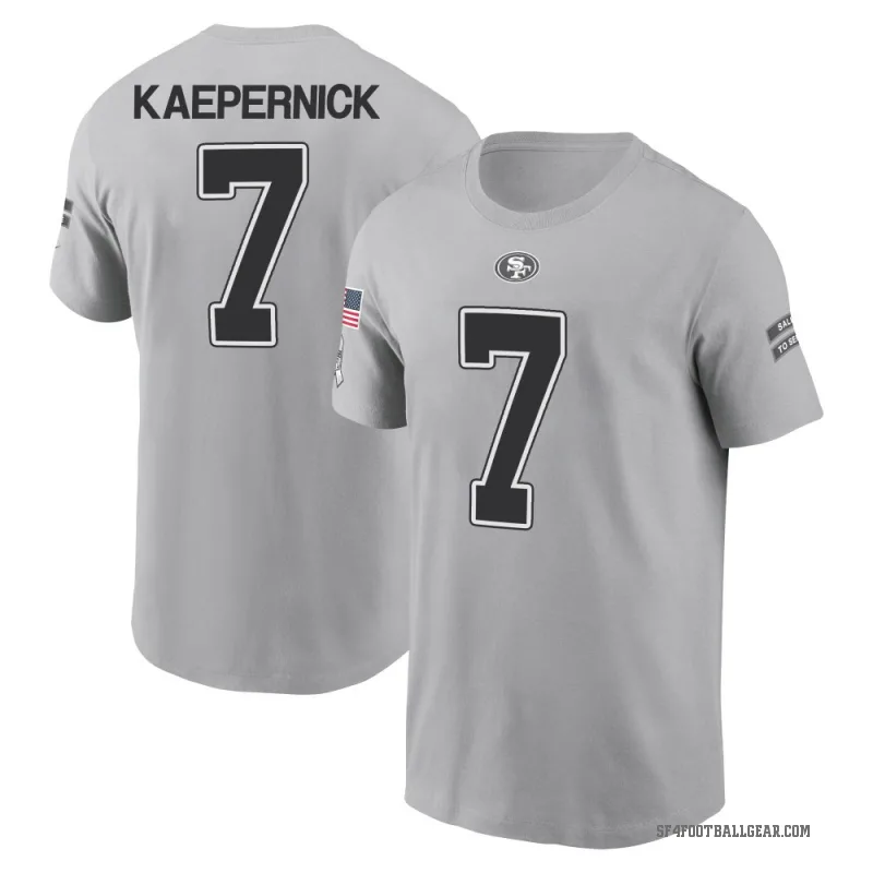 Colin Kaepernick Men's Gray San Francisco 49ers 2024 Salute to Service T-Shirt