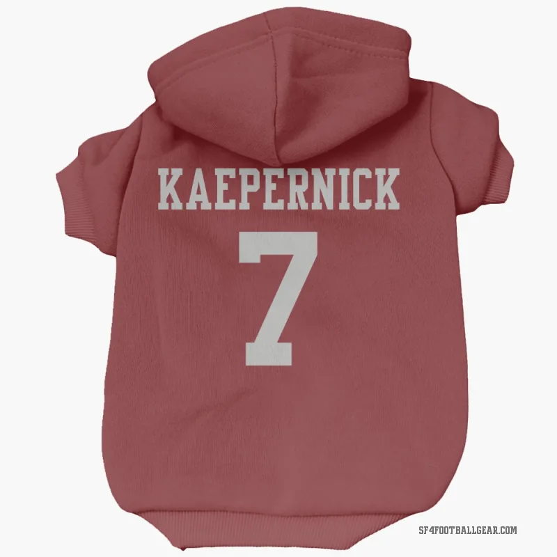 Colin Kaepernick  Scarlet San Francisco 49ers  Cat & Dog Pet Hoodie