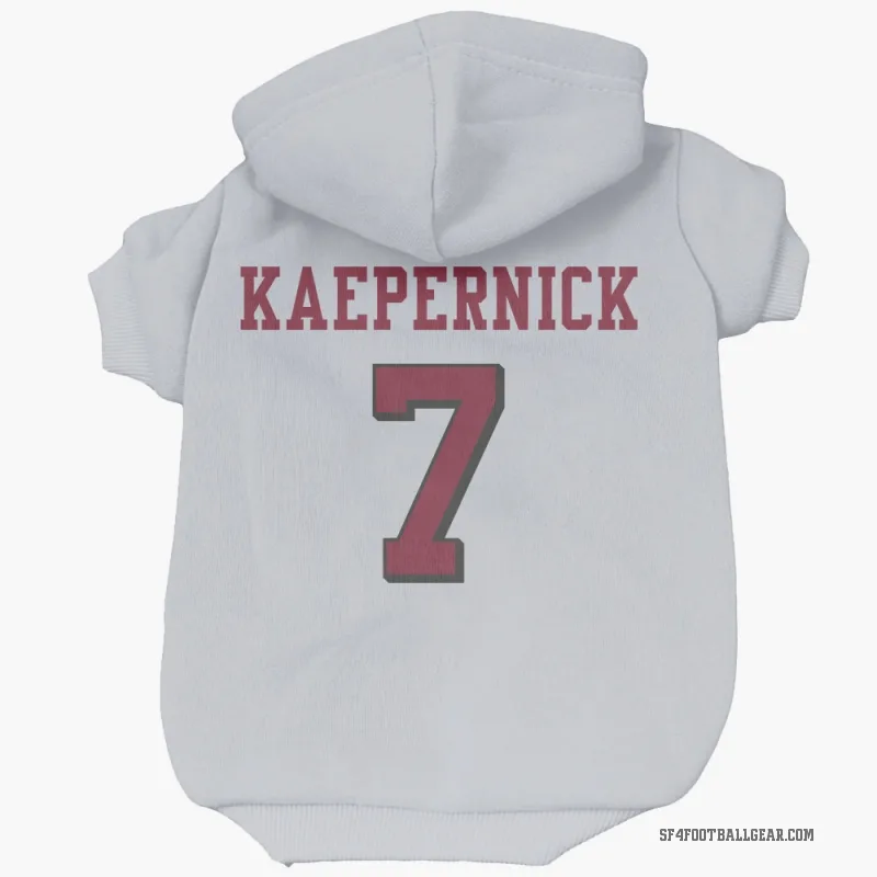 Colin Kaepernick  White San Francisco 49ers  Rush Cat & Dog Pet Hoodie
