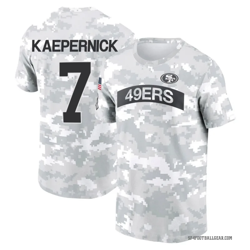Colin Kaepernick Youth Camo San Francisco 49ers Arctic 2024 Salute to Service Performance T-Shirt