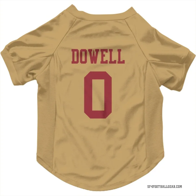 Colton Dowell  Gold San Francisco 49ers  Cat & Dog Pet Jersey