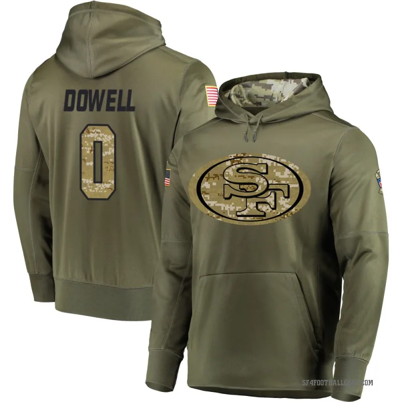 Colton Dowell Men's Olive San Francisco 49ers Salute to Service Pullover Hoodie