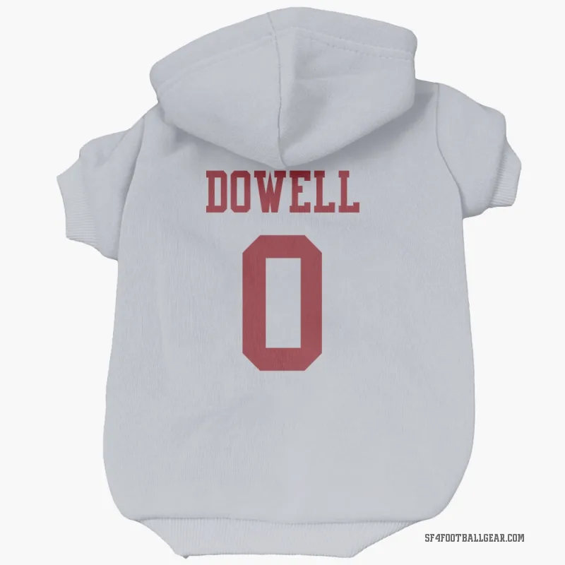 Colton Dowell  White San Francisco 49ers  Cat & Dog Pet Hoodie