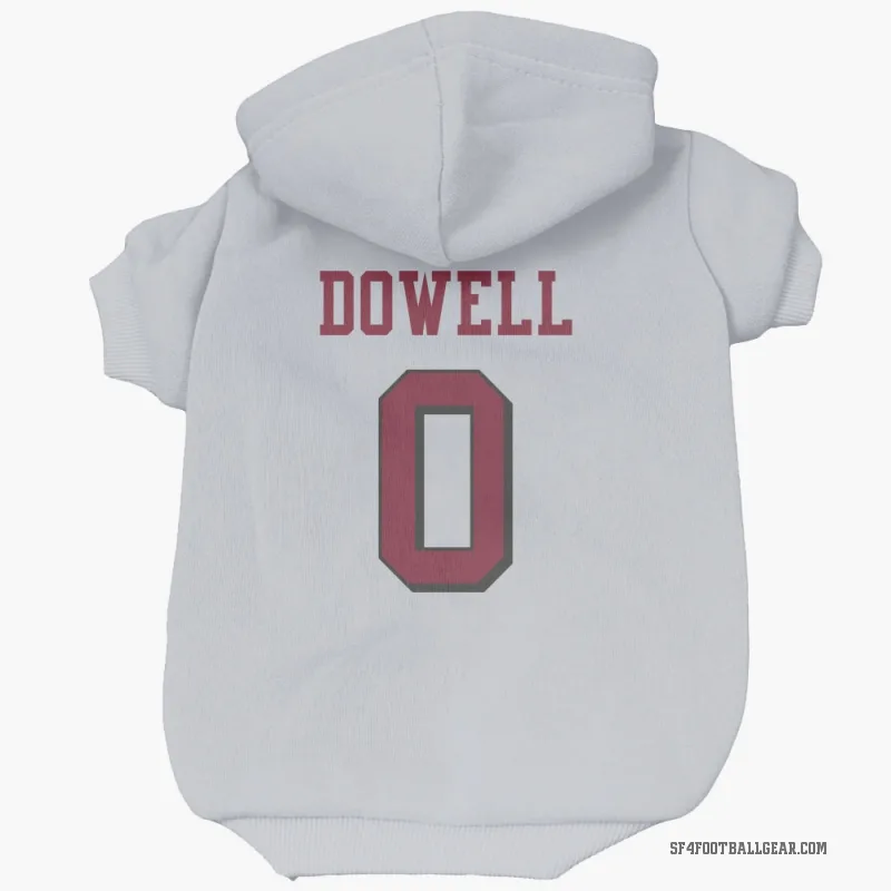 Colton Dowell  White San Francisco 49ers  Rush Cat & Dog Pet Hoodie