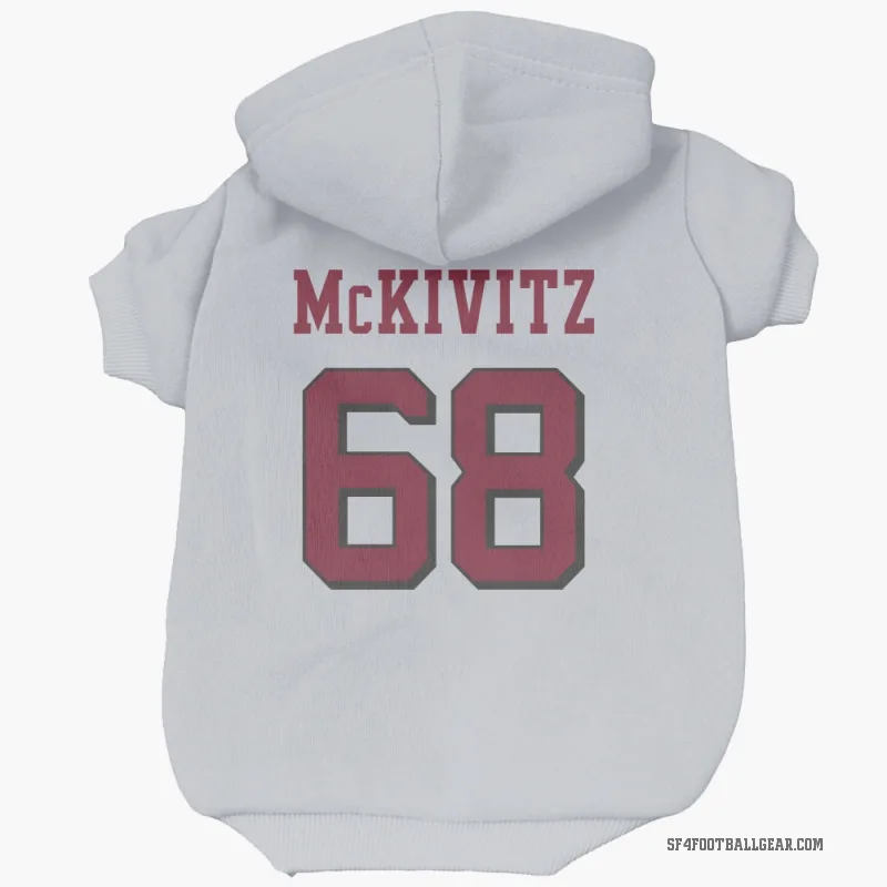 Colton McKivitz  White San Francisco 49ers  Rush Cat & Dog Pet Hoodie