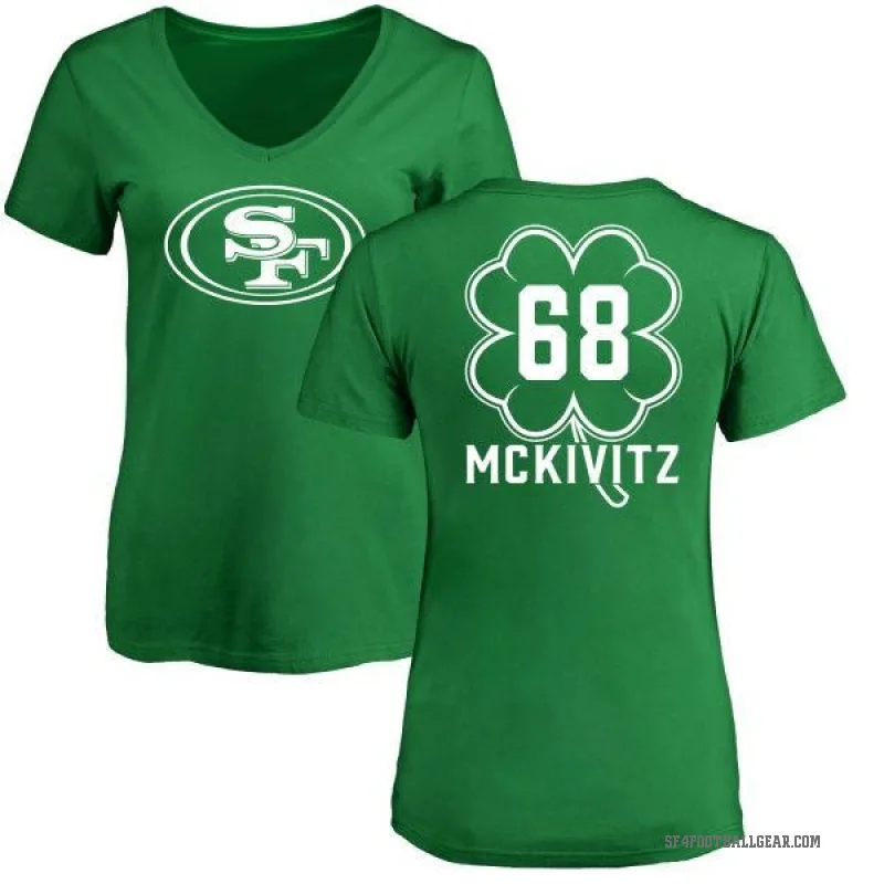 Colton McKivitz Women's Green San Francisco 49ers St. Patrick's Day V-Neck T-Shirt