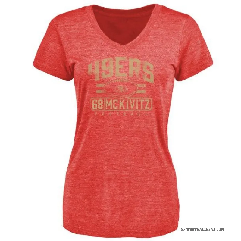 Colton McKivitz Women's Red San Francisco 49ers Flanker T-Shirt -