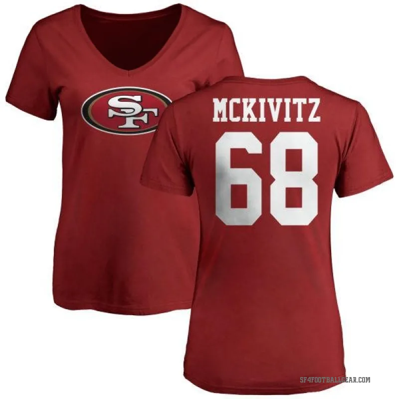Colton McKivitz Women's Red San Francisco 49ers Logo Slim Fit T-Shirt -