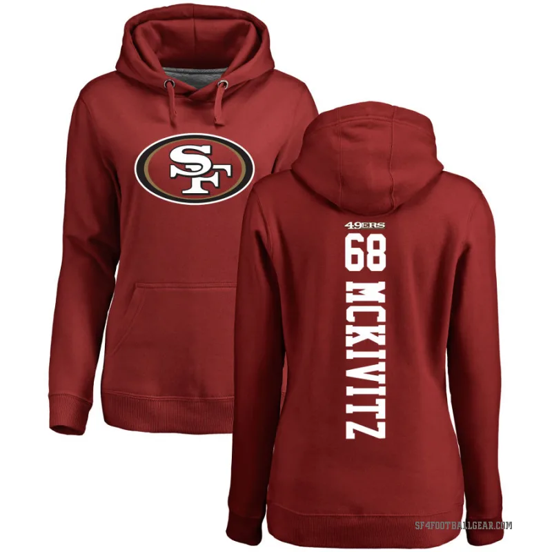 Colton McKivitz Women's Red San Francisco 49ers Pro Line Backer Pullover Hoodie