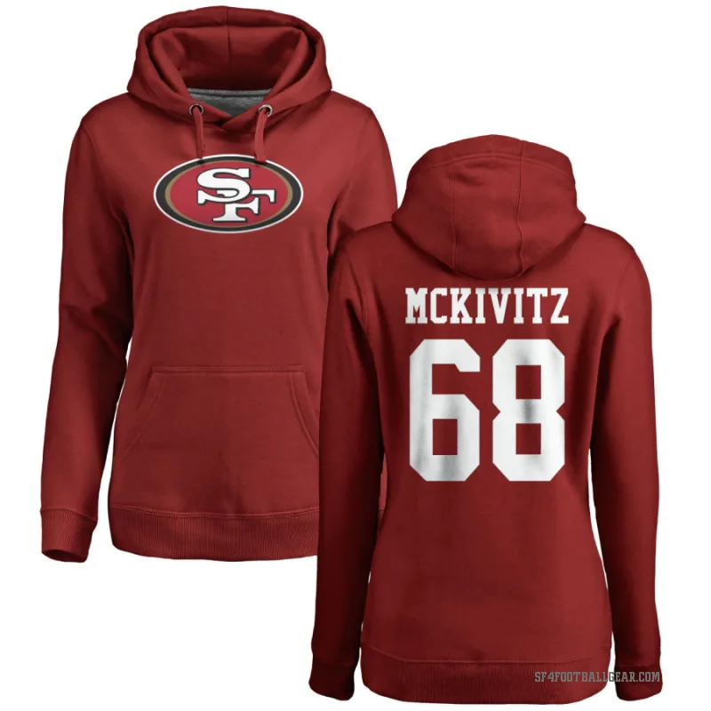 Colton McKivitz Women's Red San Francisco 49ers Pro Line Logo Pullover Hoodie