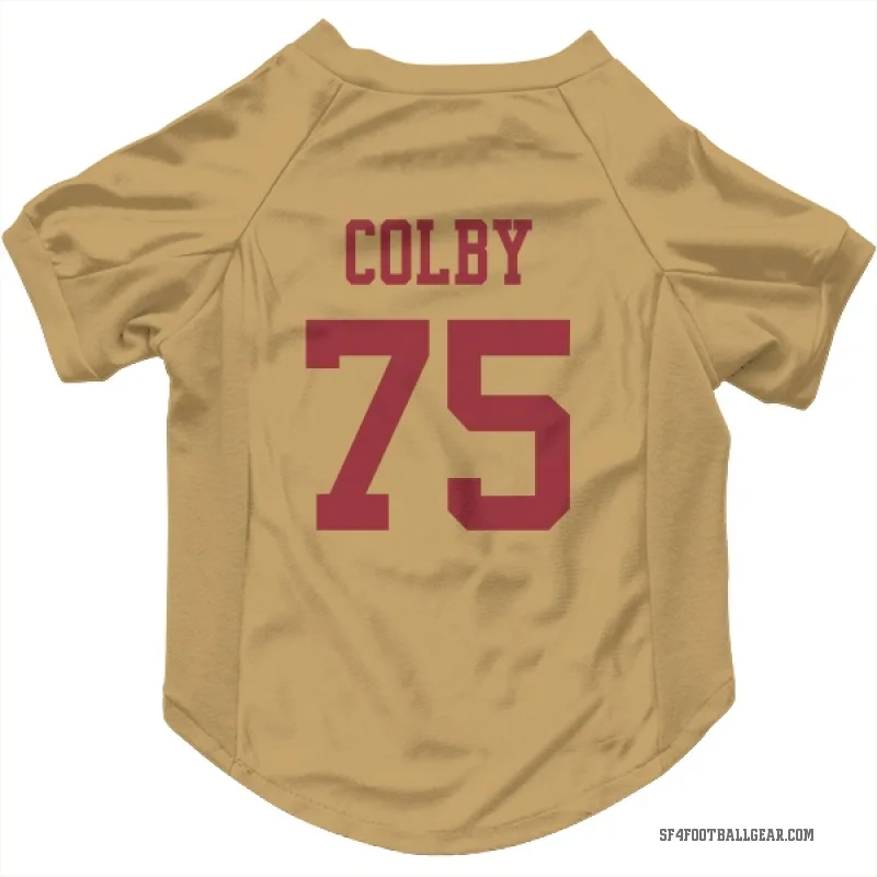 Connor Colby  Gold San Francisco 49ers  Cat & Dog Pet Jersey