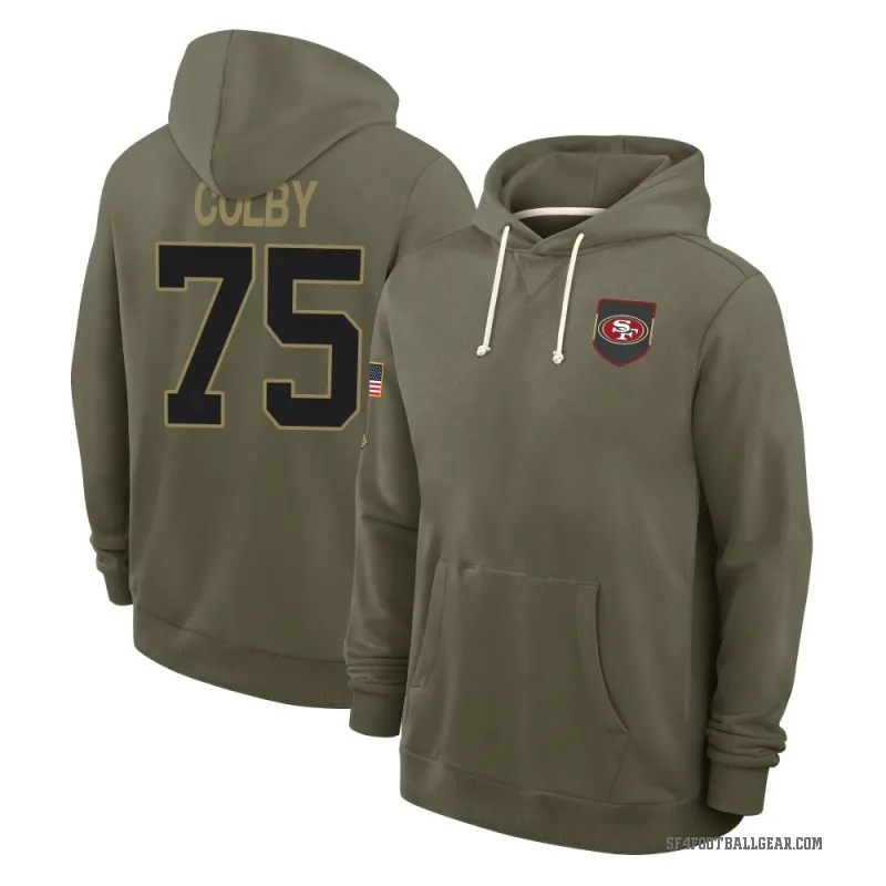 Connor Colby Men's Olive San Francisco 49ers 2025 Salute to Service Hoodie