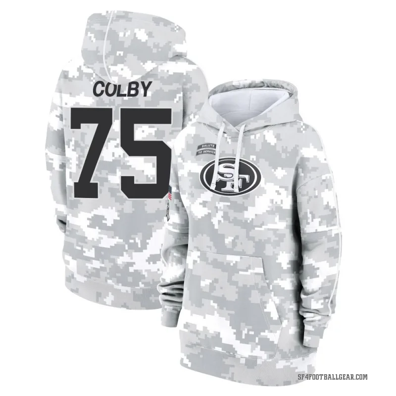 Connor Colby Women's Camo San Francisco 49ers Arctic 2024 Salute to Service Club Fleece Pullover Hoodie