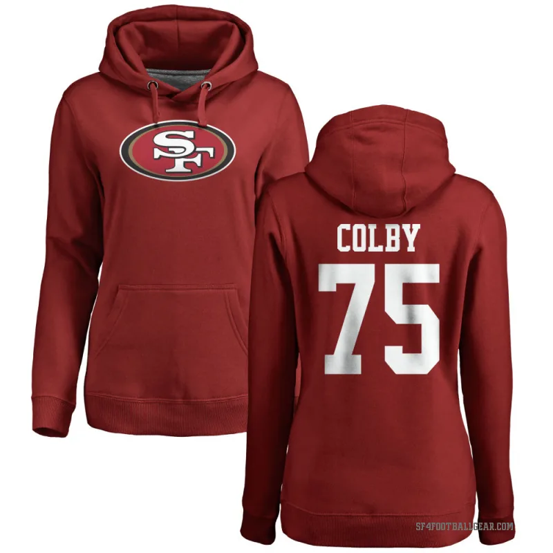 Connor Colby Women's Red San Francisco 49ers Pro Line Logo Pullover Hoodie