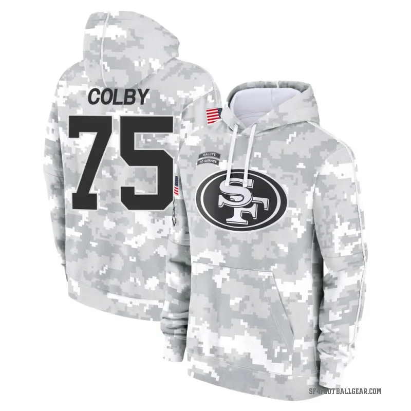 Connor Colby Youth Camo San Francisco 49ers Arctic 2024 Salute to Service Club Fleece Pullover Hoodie