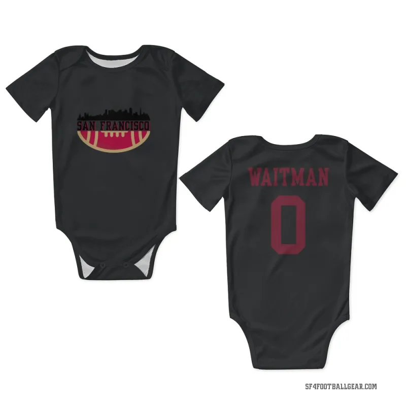 Corliss Waitman  Black San Francisco 49ers  Newborn & Infant Bodysuit