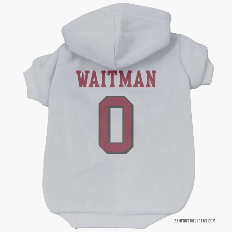 Corliss Waitman  White San Francisco 49ers  Rush Cat & Dog Pet Hoodie