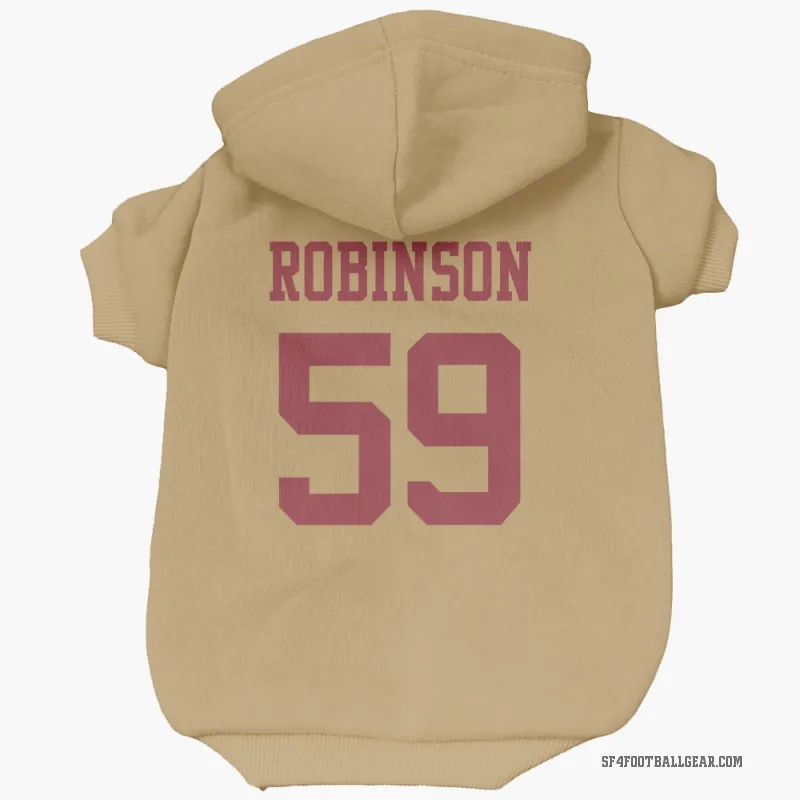 Curtis Robinson  Gold San Francisco 49ers  Cat & Dog Pet Hoodie