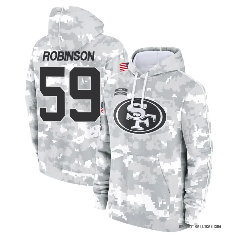 Curtis Robinson Men's Camo San Francisco 49ers Arctic 2024 Salute to Service Club Fleece Pullover Hoodie