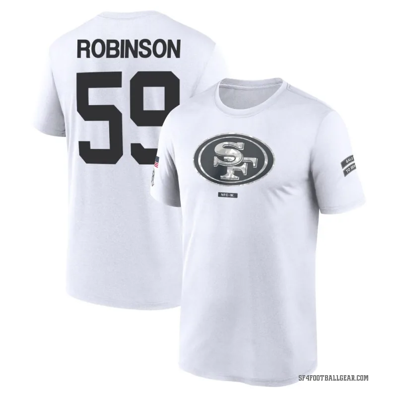 Curtis Robinson Men's White San Francisco 49ers 2024 Salute to Service Performance T-Shirt